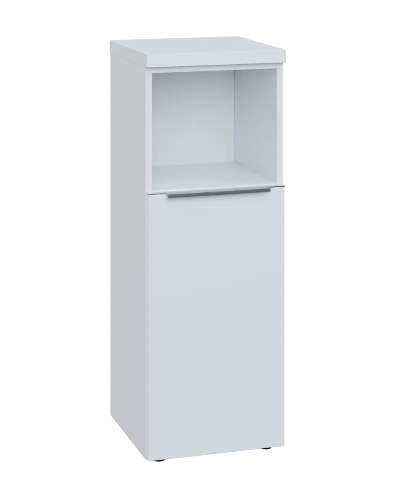 SIN 3 - 4DN kancelářská skříň, 1-dveřová/nika, pravá, 1120x400x400, bílá